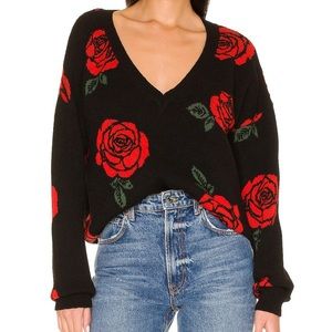Beach Riot Red Rose Joey Sweater Size M NWT